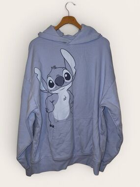 GAP x Disney Stitch Oversized Hoodie Blue Crystal L Tall Lilo & Stitch
